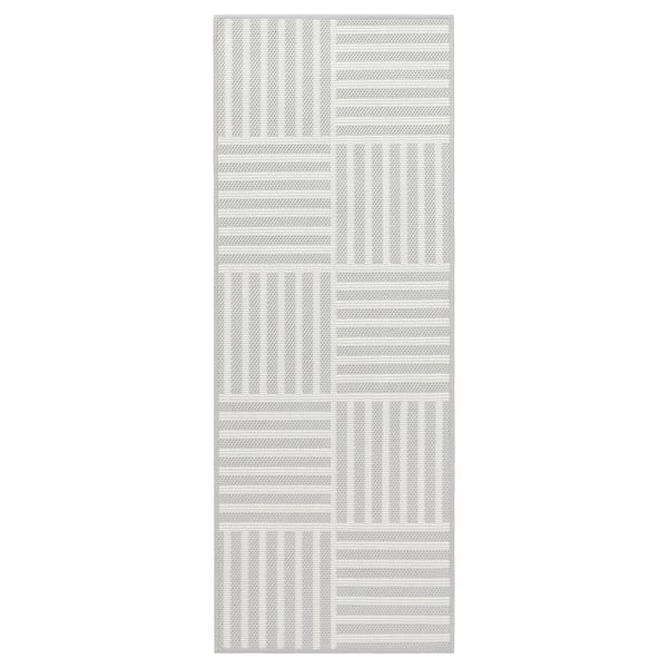GATUSEKTION ガートセクショーン キッチンマット, グレー/チェック, 45x120 cm