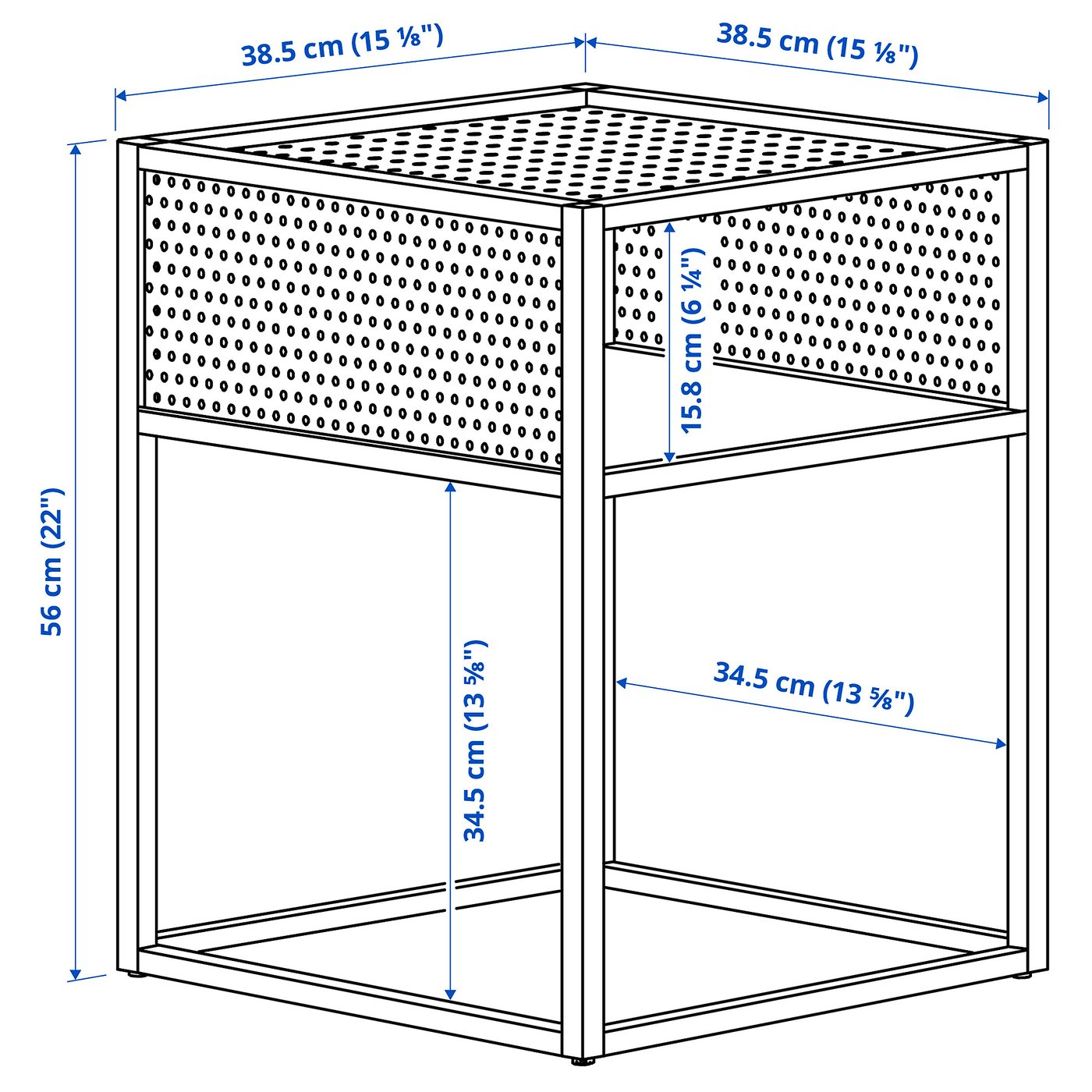 GILLERSBERG ギッレルスベリ サイドテーブル, 竹/ホワイト, 39x39x56