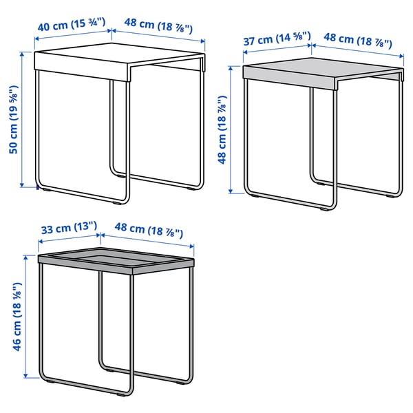 Granboda グランボダ ネストテーブル3点セット Ikea