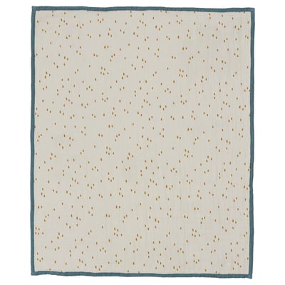 GULDVÄVARE グルドヴァヴェレ 毛布, ブルー/ホワイト 水玉模様, 80x100 cm