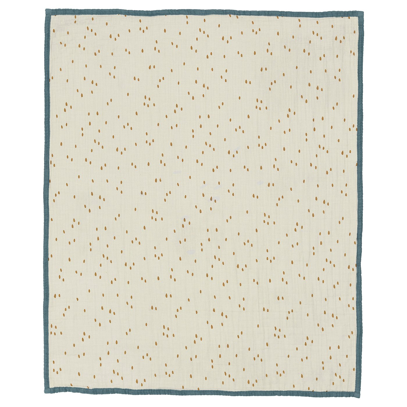 GULDVÄVARE グルドヴァヴェレ 毛布, ブルー/ホワイト 水玉模様, 80x100
