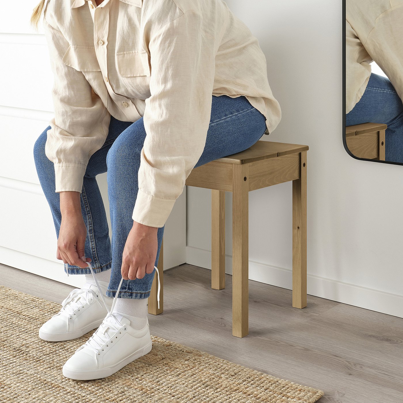 HÄGERNÄS ヘーゲルネス スツール, アンティークステイン パイン材 - IKEA