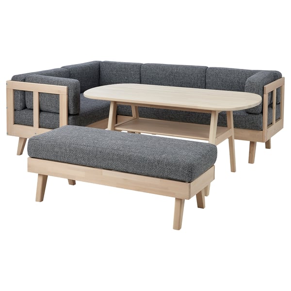 HALVDAN ハルヴダン 4人掛Cダイニングソファ/Aレスト×3  