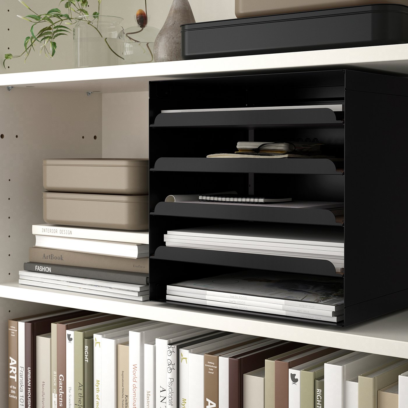 HARVMATTA ハルヴマッタ レタートレイ, チャコール - IKEA