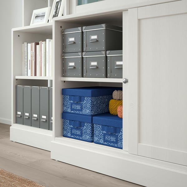 Havsta ハーヴスタ 収納コンビネーション ガラス引き戸付き ホワイト 243x47x212 Cm Ikea