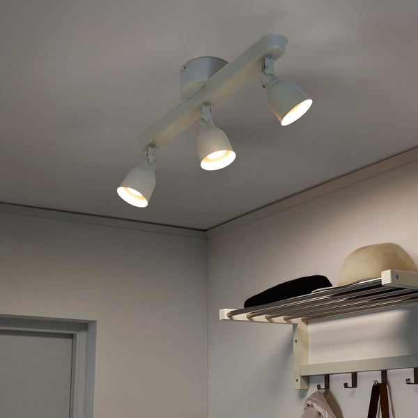 Hektar ヘクタル シーリングトラック スポットライト3個 ベージュ Ikea