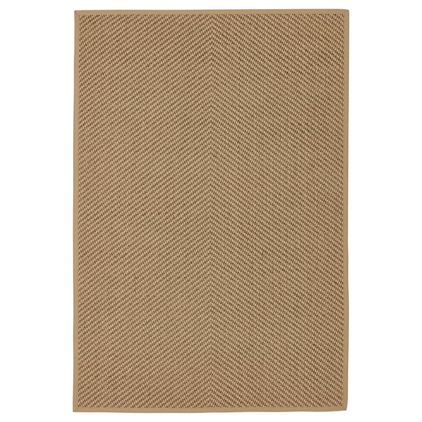 Hellested ヘッレステード ラグ 平織り ナチュラル ブラウン 133x195 Cm Ikea