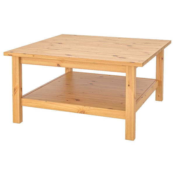 HEMNES ヘムネス コーヒーテーブル, ライトブラウン, 90x90 cm