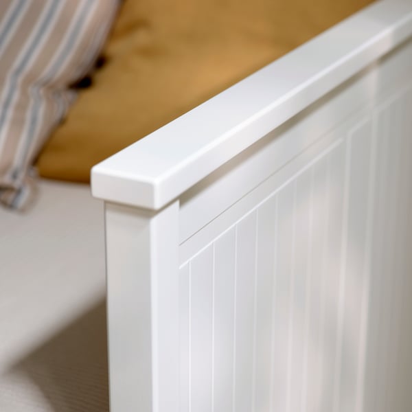 HEMNES ヘムネス デイベッド 引き出し3/マットレス2付き, ホワイト/オーフィエル ふつう, 80x200 cm