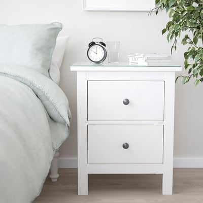 HEMNES ヘムネス ガラストップ, 透明, 54x38 cm