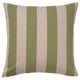 HILDAMARIA ヒルダマリア クッションカバー, グリーン ナチュラル/ストライプ, 50x50 cm