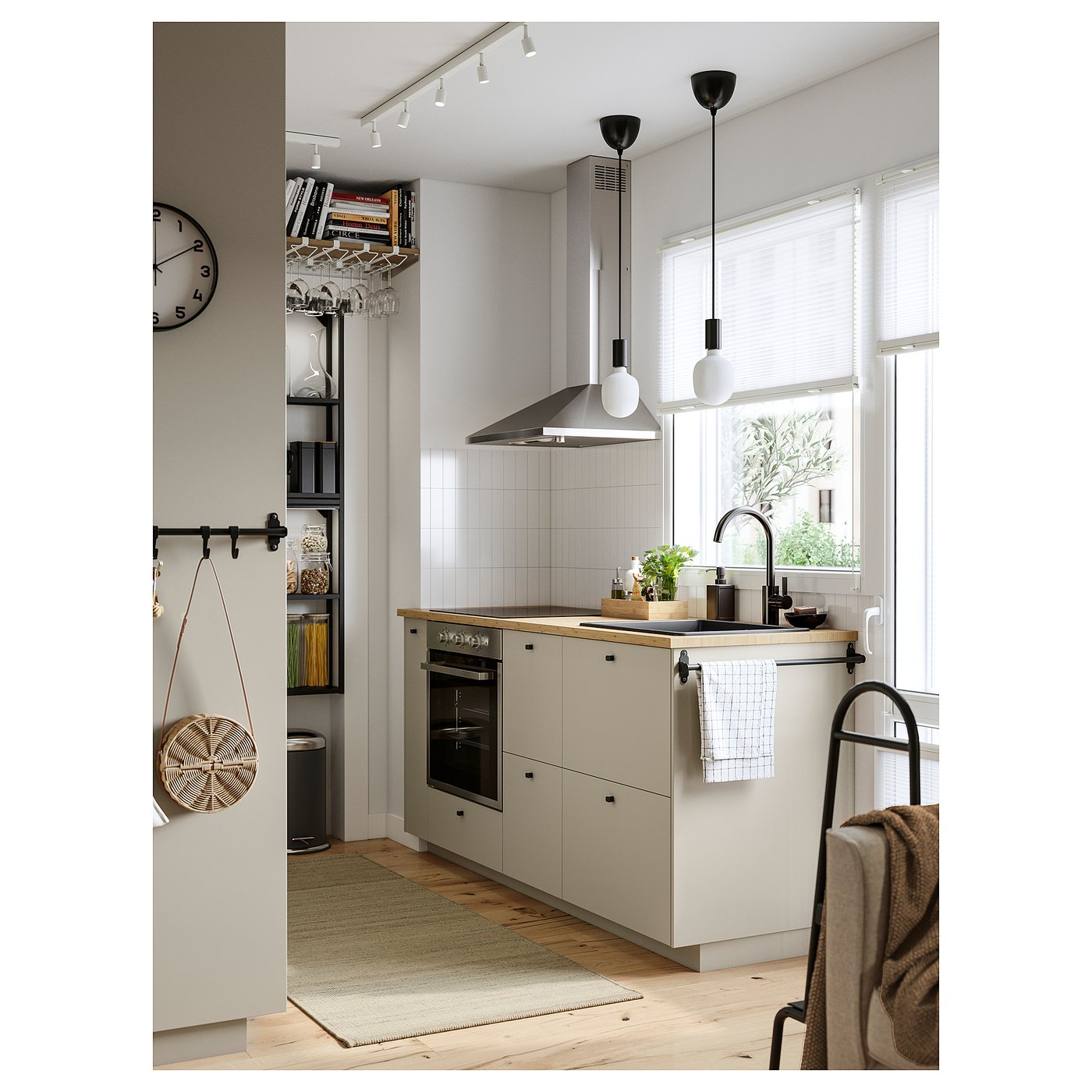 HOLMARED ホルマレド ワークトップ, 竹/突き板, 259x65x2.8 cm - IKEA