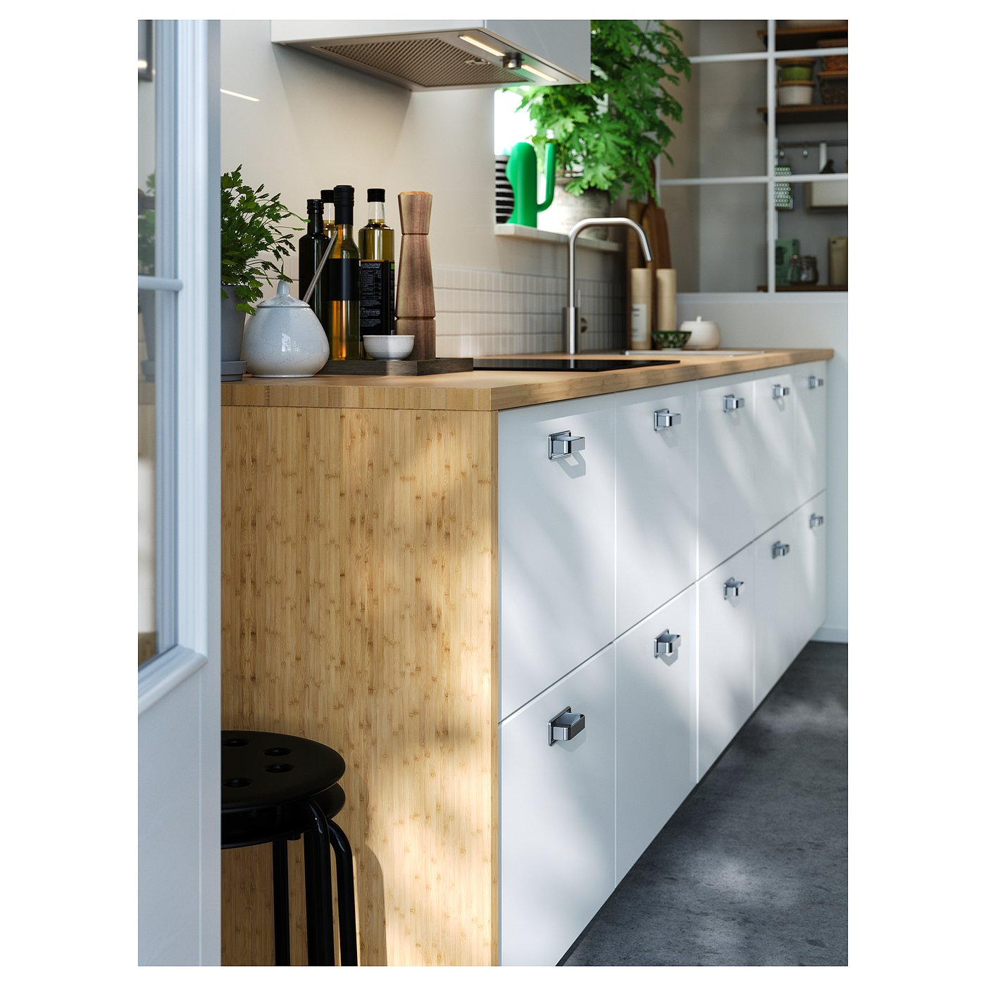 HOLMARED ホルマレド ワークトップ, 竹/突き板, 186x65x2.8 cm - IKEA