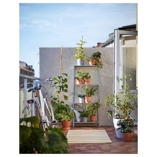 Hyllis ヒュッリス シェルフユニット 室内 屋外用 亜鉛メッキ 60x27x140 Cm Ikea