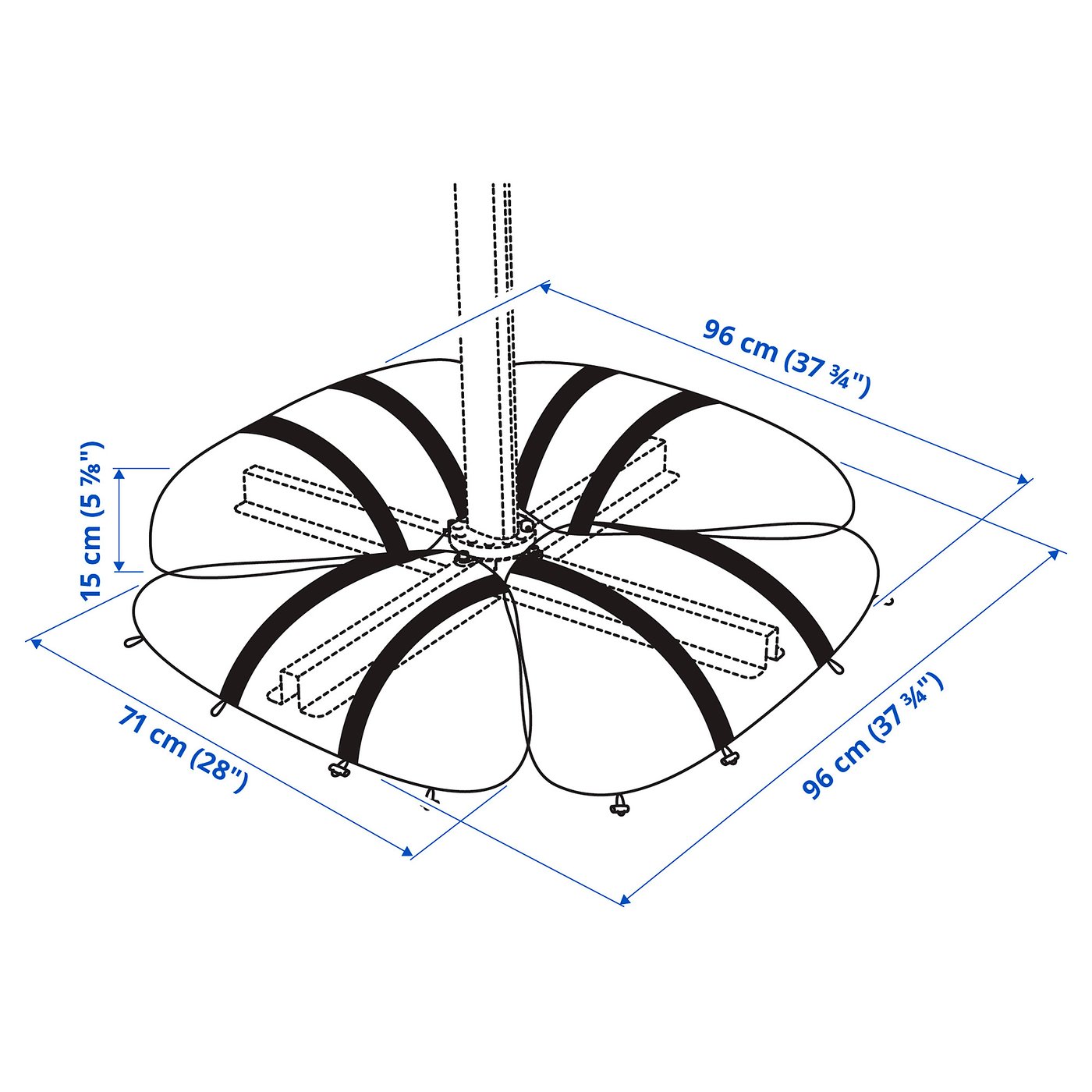 IGGÖN イッゴーン サンドバッグ パラソル土台用, ダークグレー - IKEA