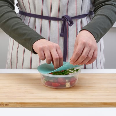 IKEA 365+ 保存容器 ふた付き, 丸形 プラスチック/シリコン, 450 ml