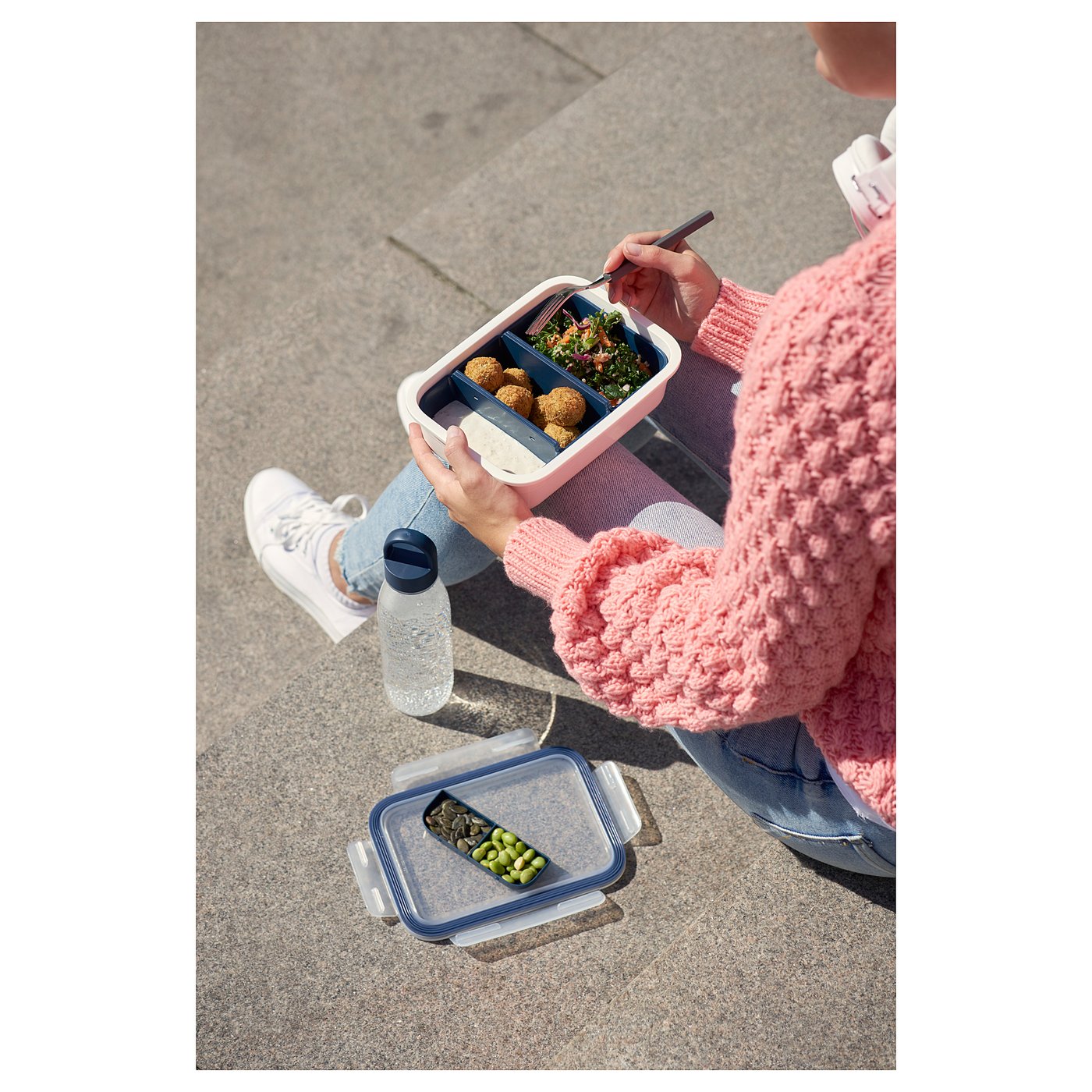 IKEA 365+ 保存容器用インサート3個セット, ダークブルー - IKEA