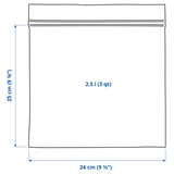 ISTAD イースタード フリーザーバッグ, 模様入り/ペールピンク, 2.5 l