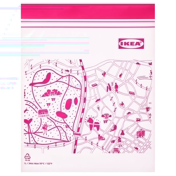 ISTAD イースタード フリーザーバッグ, ピンク, 1 l