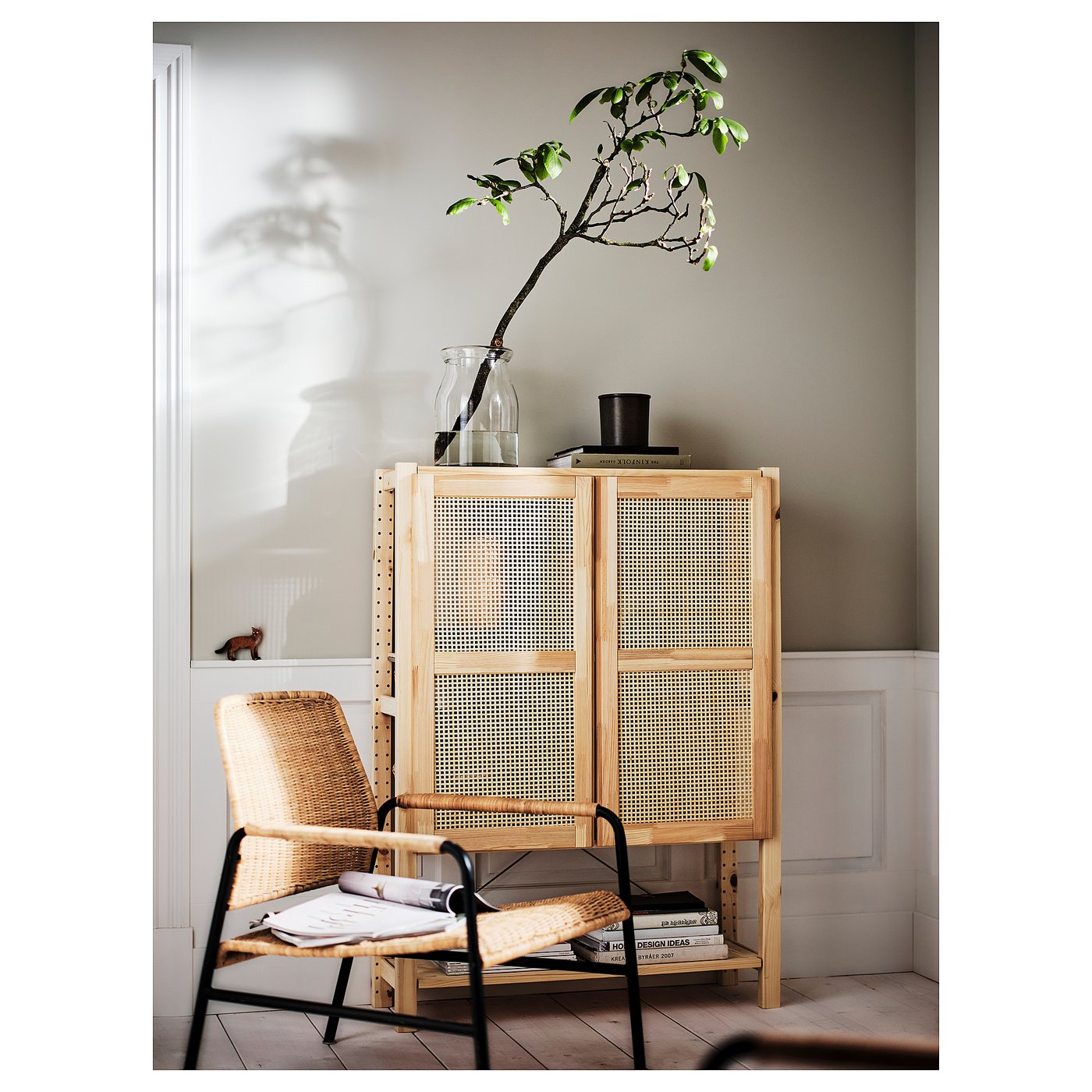 IKEA イーヴァル 木製収納ボックス キャスター付き 2個セット IKEA