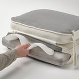 JÄRPÖN/DUVHOLMEN イェルポーン/デューヴホルメン シート/背もたれ クッション 屋外用, ホワイト, 116x45 cm