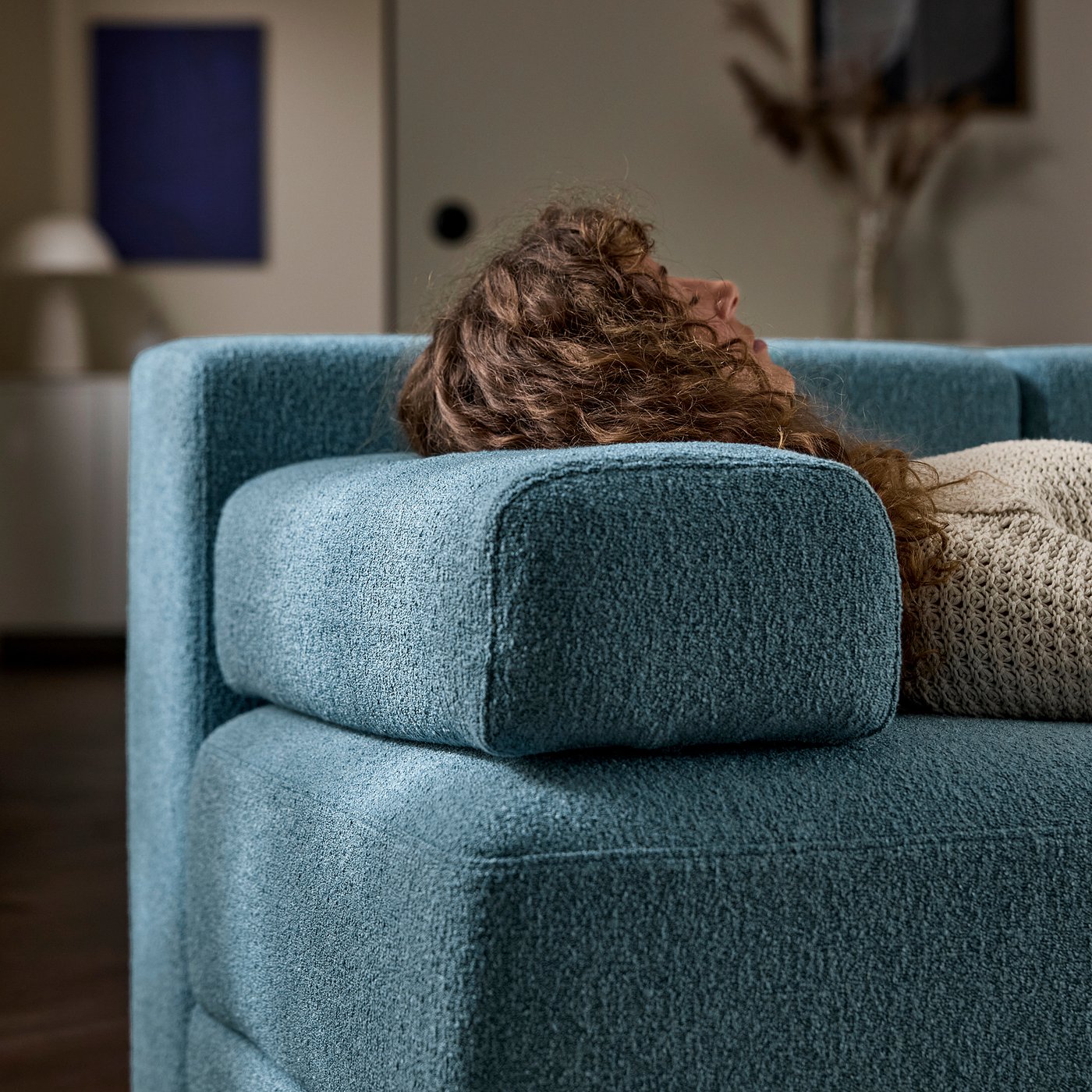 JÄTTEBO イェッテボ U字形ソファ、7人掛け, 寝椅子付き 右