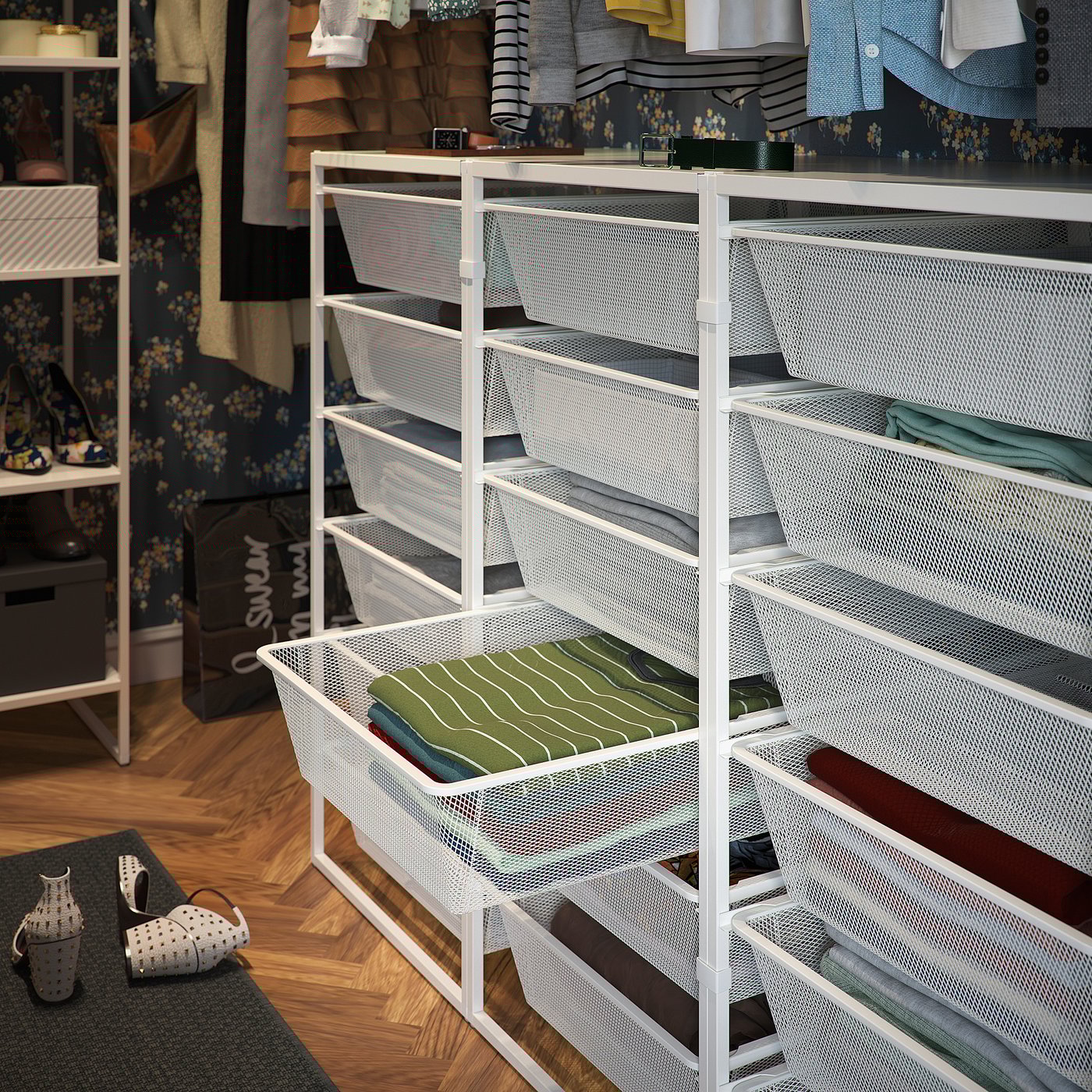 JONAXEL ヨナクセル フレーム メッシュバスケット付き, 50x51x104 cm IKEA