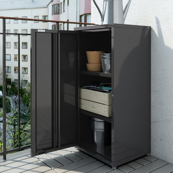 Josef ヨーセフ キャビネット 室内 屋外用 ダークグレー グレー 40x35x86 Cm Ikea