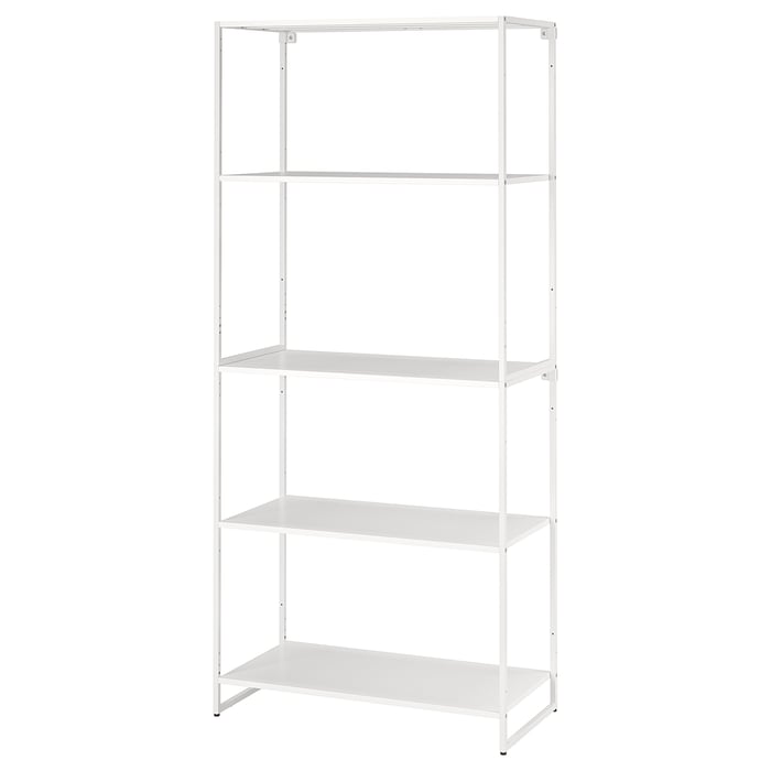 JOSTEIN ヨースタイン シェルフユニット, 室内/屋外用/メタル ホワイト, 81x40x180 cm IKEA