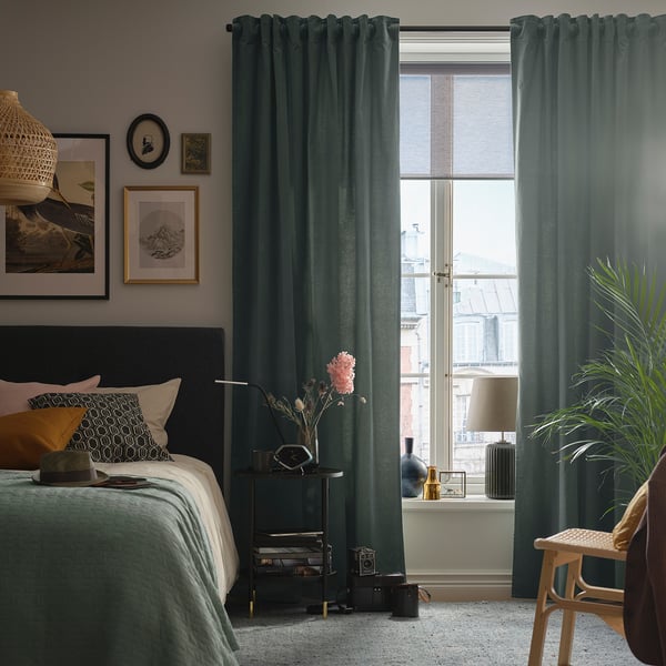 Kadrilj カドリリ ローラーブラインド ワイヤレス 電池式 グレー 100x195 Cm Ikea