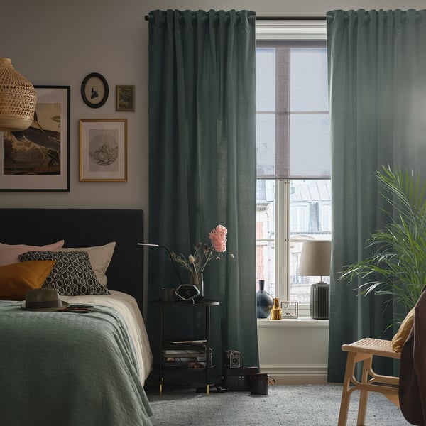 Kadrilj カドリリ ローラーブラインド ワイヤレス 電池式 グレー 100x195 Cm Ikea