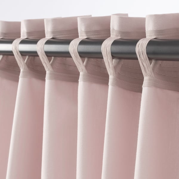 Kalkfly カルクフリィ カーテン1組 ライトピンク 145x250 Cm Ikea
