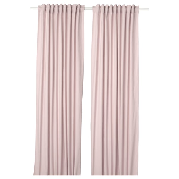 Kalkfly カルクフリィ カーテン1組 ライトピンク 145x250 Cm Ikea