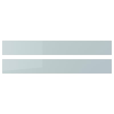 KALLARP カッラルプ 引き出し前部, ハイグロス ライトグレーブルー, 75x10 cm