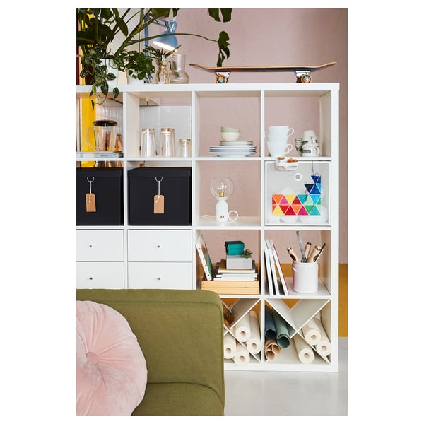 KALLAX カラックス インサート 仕切り付き, ホワイト - IKEA