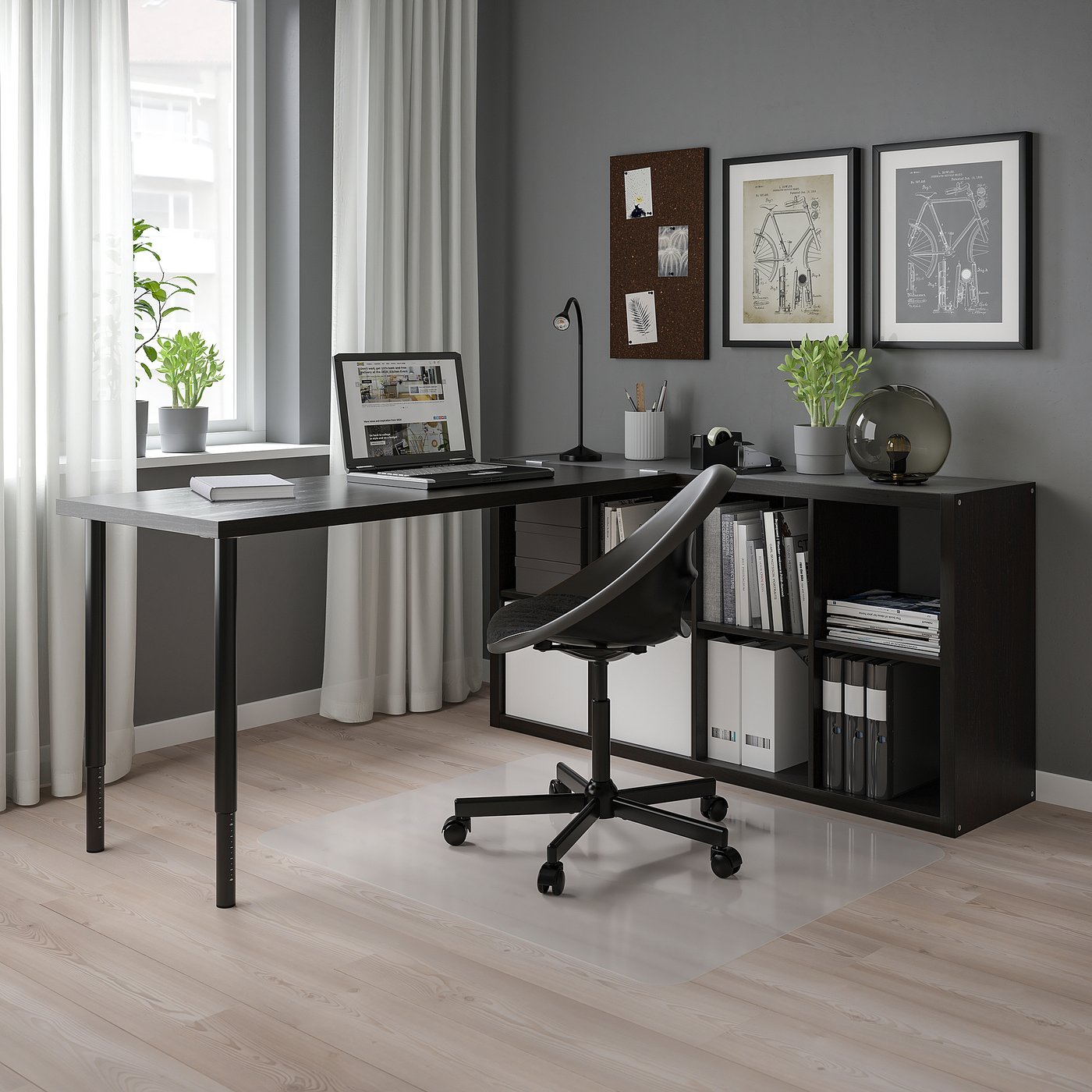 IKEAのKALLAX本棚 KALLAX insert with 2 drawers, wave shaped/blue, 13x13