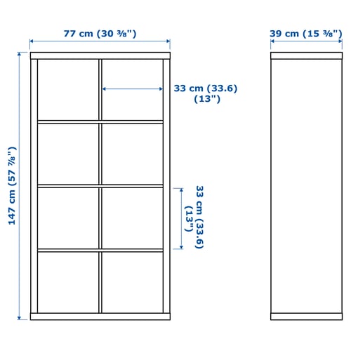 Kallax カラックス シェルフユニット ホワイトステインオーク調 77x147 Cm Ikea