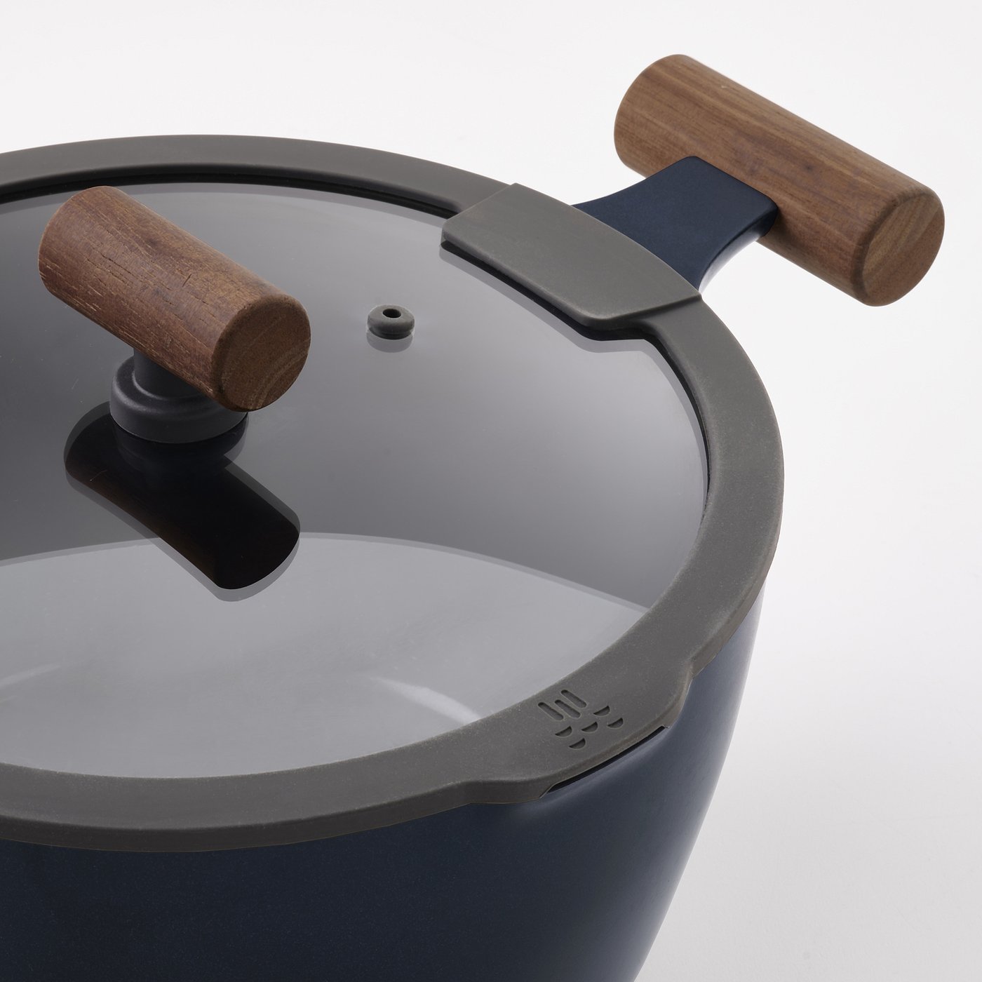 KLIPPFISK クリップフィスク 鍋 ふた付き, こびりつき防止加工 ガラス