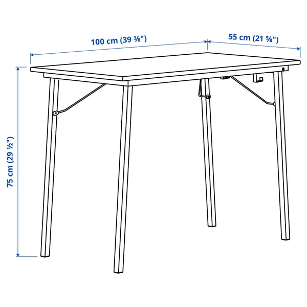 KOMPISHÄNG コンピスヘング デスク, グリーン パイン材, 100x55 cm