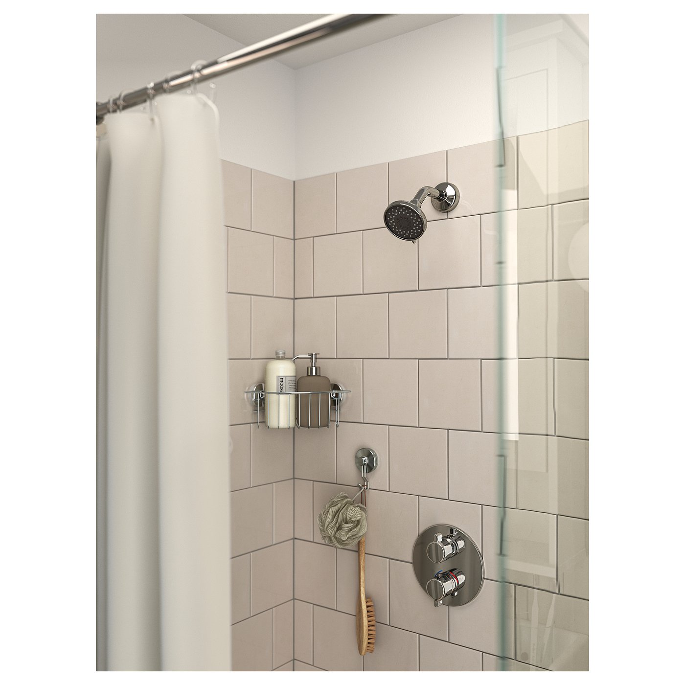 KROKFJORDEN クロークフョールデン コーナーシェルフユニット 吸盤付き