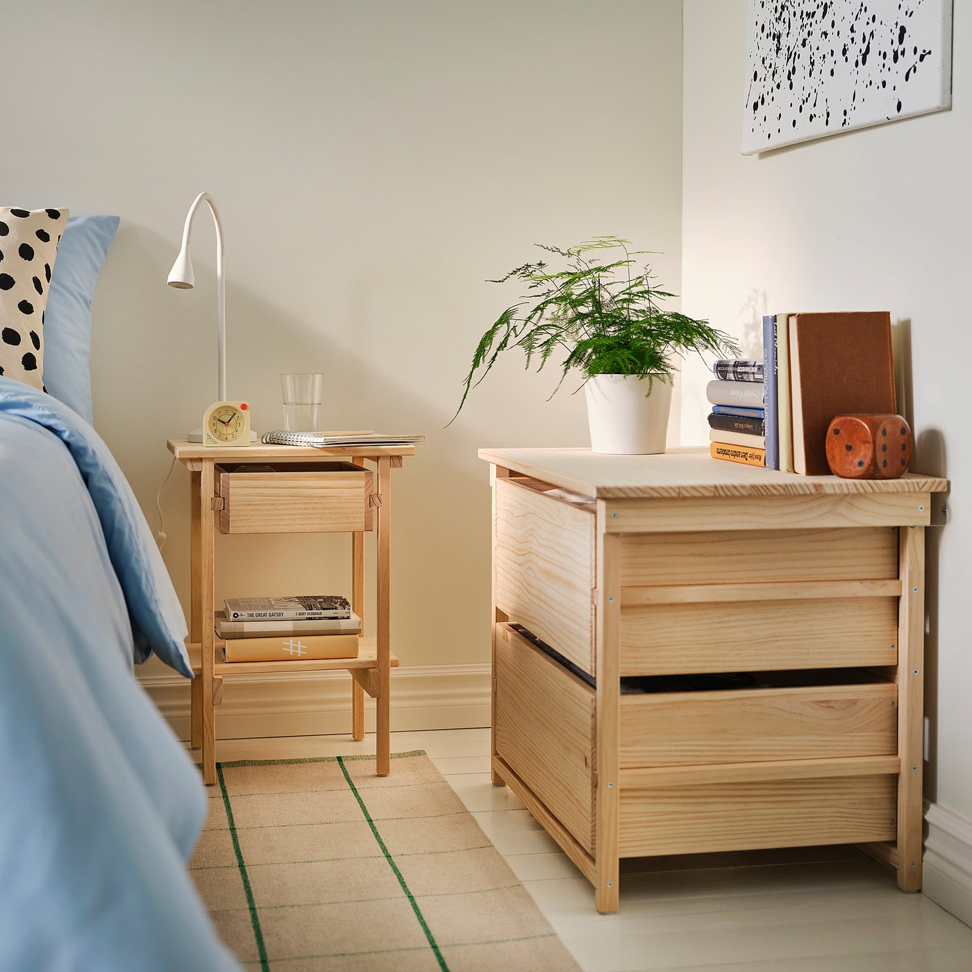 KRONÖREN クロノーレン ベッドルーム家具3点セット, パイン材 - IKEA