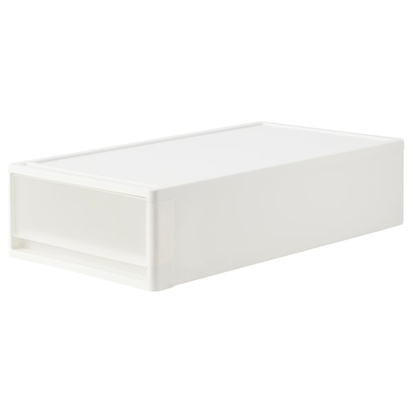 Krubba クルッバ 引き出し式収納ユニット 透明ホワイト 39x74x18 Cm Ikea