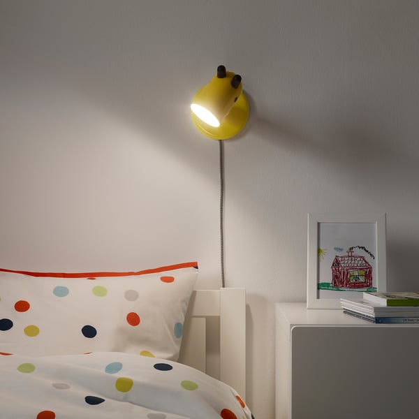 Krux クルークス Ledウォールランプ イエロー Ikea
