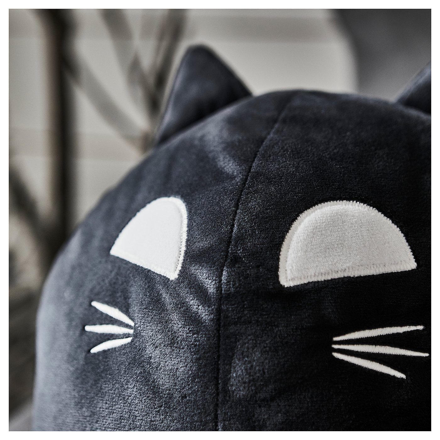 KUSTFYR クストフィール ぬいぐるみ, ネコ ブラック, 44 cm - IKEA