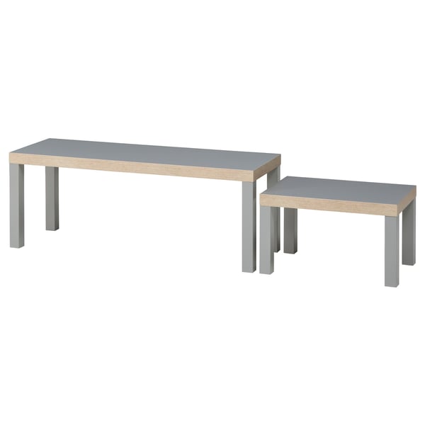 Lack ラック ネストテーブル2点セット グレー Ikea