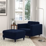LANDSKRONA ランズクローナ オットマン, ジューパルプ ダークブルー/メタル