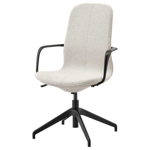 Langfjall ロングフィェル 会議用チェア アームレスト付き グンナレド ベージュ Ikea