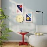 LAVSKRIKA ラヴスクリカ 静音 掛け時計, 花形 イエロー, 31 cm