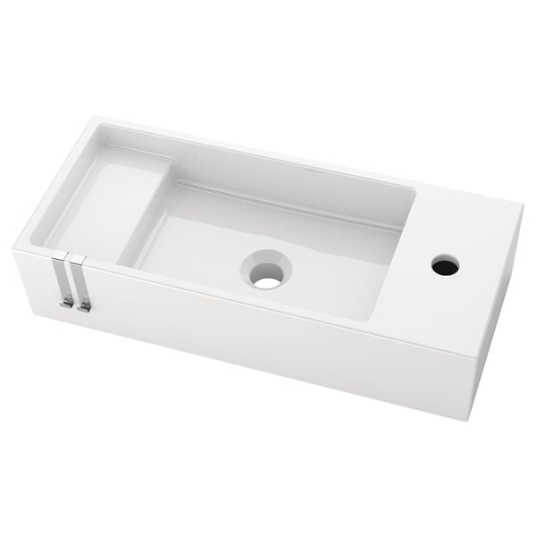 Lillangen リルオンゲン シングル洗面ボウル ホワイト 62x27x14 Cm Ikea