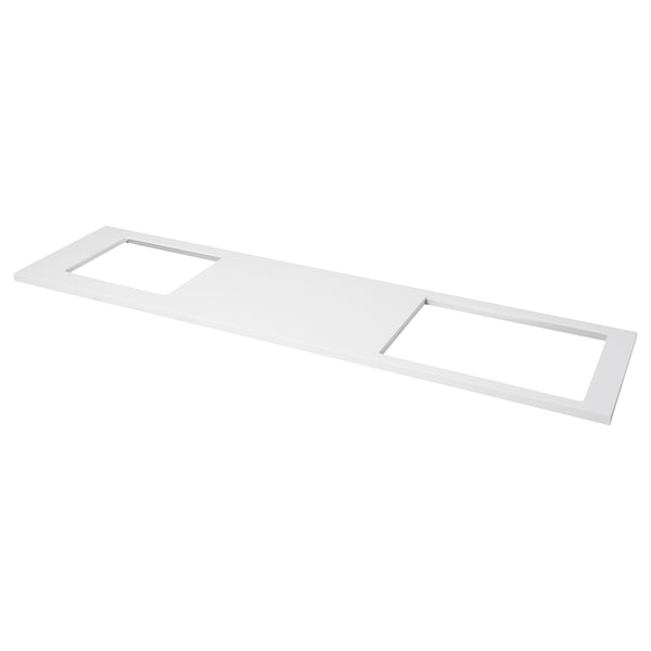 LILLHAMRA リルハムラ ワークトップ カットアウト済み, ホワイト/アクリル シンク右/コンロ左用, 25.9x6.5 dm